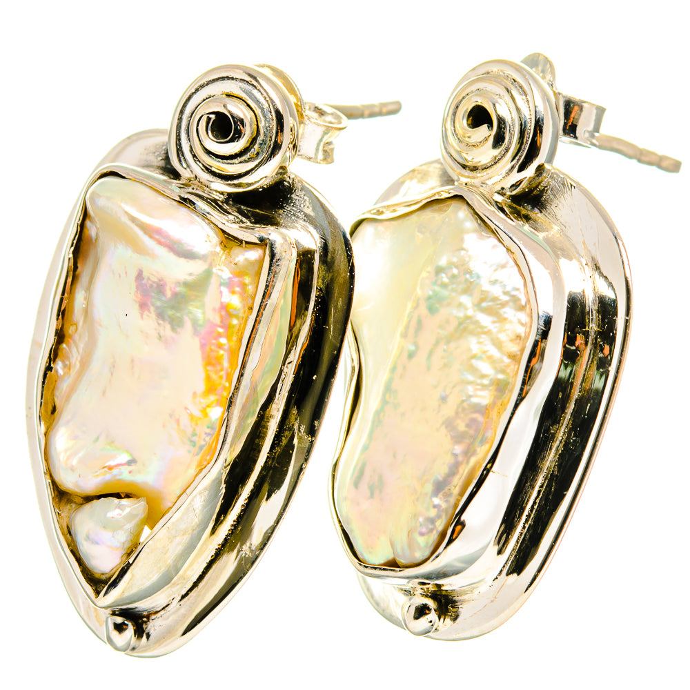 Mother Of Pearl Earrings handcrafted by Ana Silver Co - EARR422152
