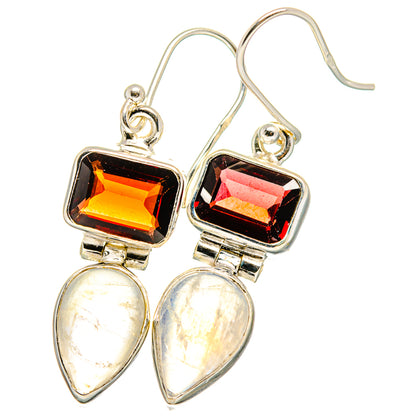 Rainbow Moonstone Earrings handcrafted by Ana Silver Co - EARR422156