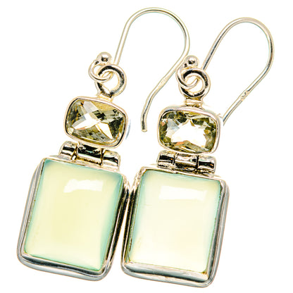 Aqua Chalcedony Earrings handcrafted by Ana Silver Co - EARR422163