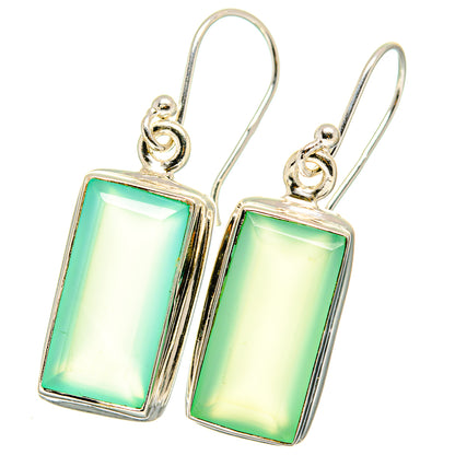 Aqua Chalcedony Earrings handcrafted by Ana Silver Co - EARR422171