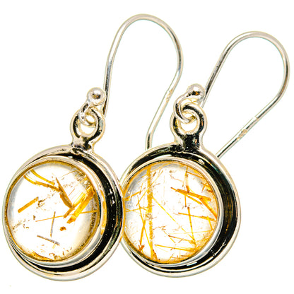 Rutilated Quartz Earrings handcrafted by Ana Silver Co - EARR422172