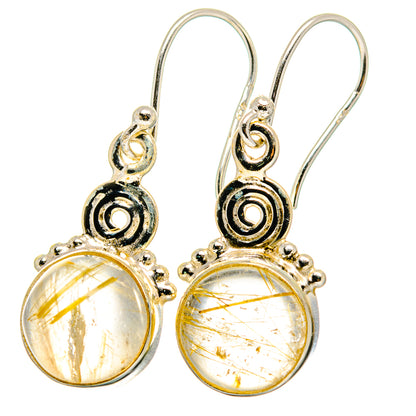 Rutilated Quartz Earrings handcrafted by Ana Silver Co - EARR422178