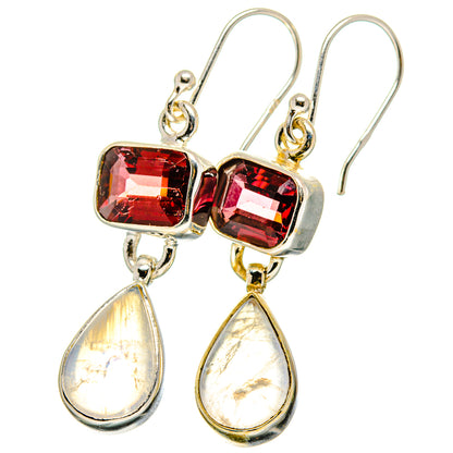 Rainbow Moonstone Earrings handcrafted by Ana Silver Co - EARR422186