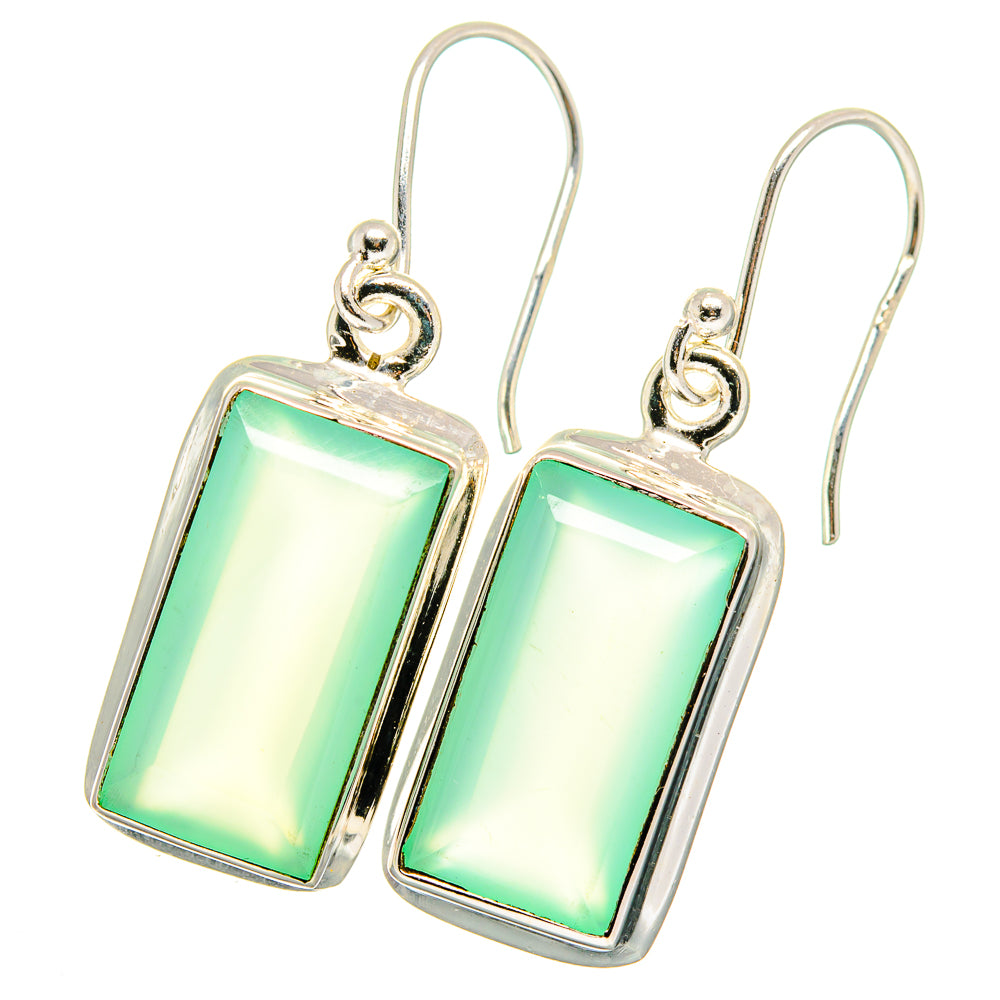 Aqua Chalcedony Earrings handcrafted by Ana Silver Co - EARR422193