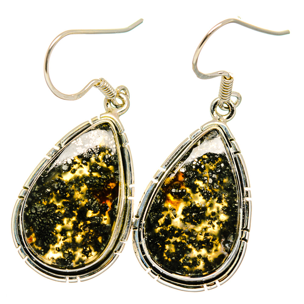 Pyrite Agate Earrings handcrafted by Ana Silver Co - EARR422198
