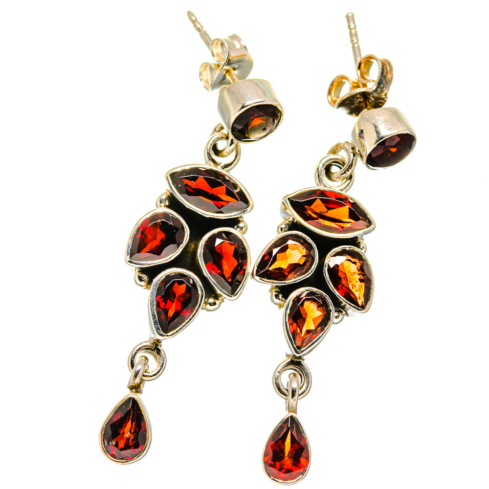 Garnet Earrings handcrafted by Ana Silver Co - EARR422205