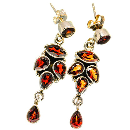 Garnet Earrings handcrafted by Ana Silver Co - EARR422205