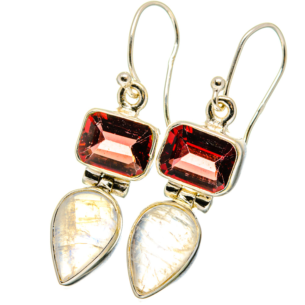 Rainbow Moonstone Earrings handcrafted by Ana Silver Co - EARR422208