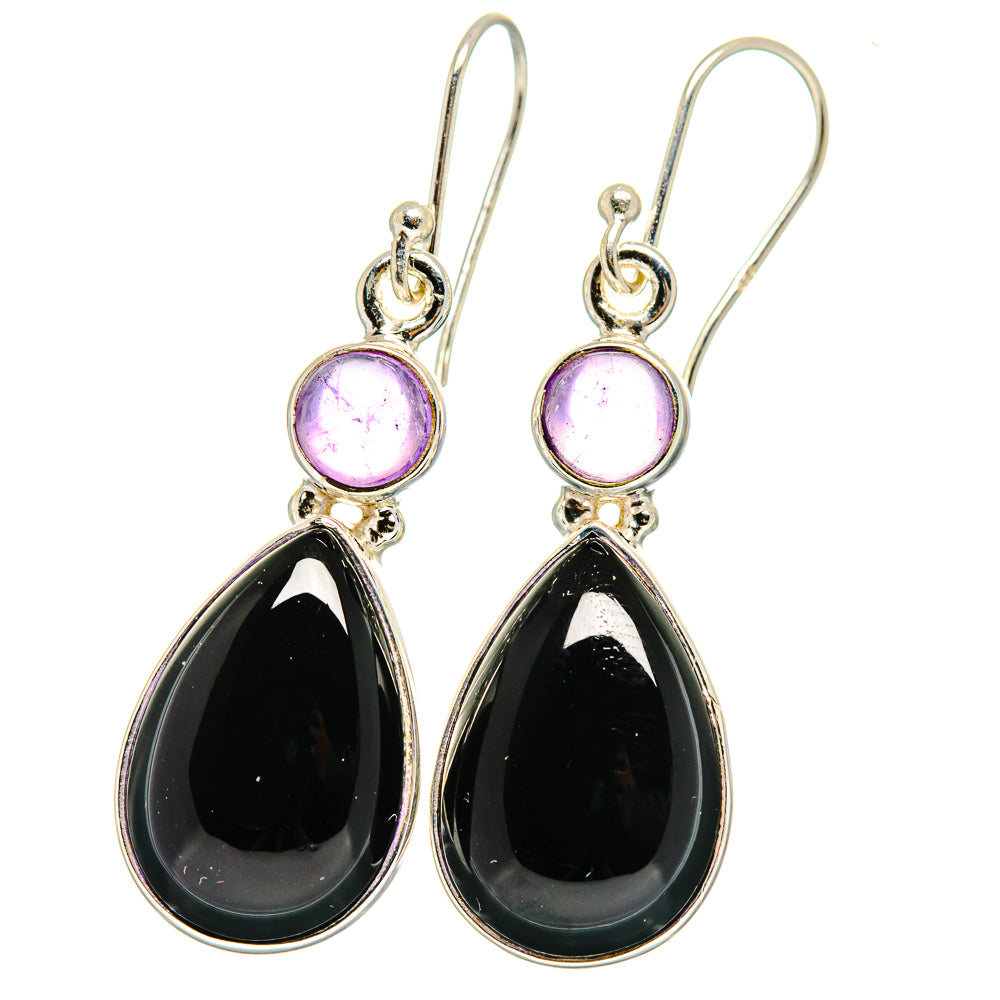Black Onyx Earrings handcrafted by Ana Silver Co - EARR422223