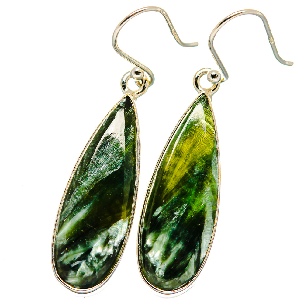 Seraphinite Earrings handcrafted by Ana Silver Co - EARR422230