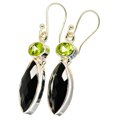 Black Onyx Earrings handcrafted by Ana Silver Co - EARR422234