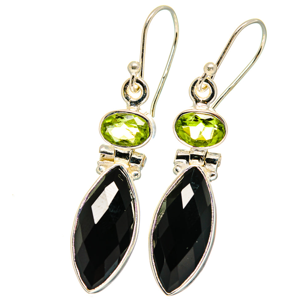 Black Onyx Earrings handcrafted by Ana Silver Co - EARR422237