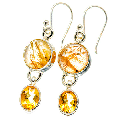Rutilated Quartz Earrings handcrafted by Ana Silver Co - EARR422241