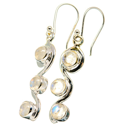 Rainbow Moonstone Earrings handcrafted by Ana Silver Co - EARR422242
