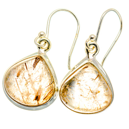 Rutilated Quartz Earrings handcrafted by Ana Silver Co - EARR422255
