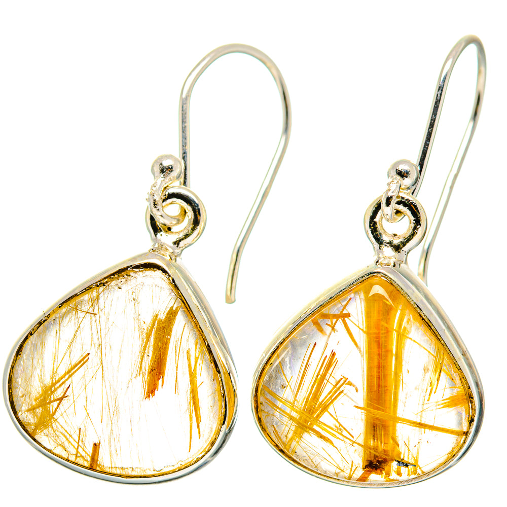 Rutilated Quartz Earrings handcrafted by Ana Silver Co - EARR422258