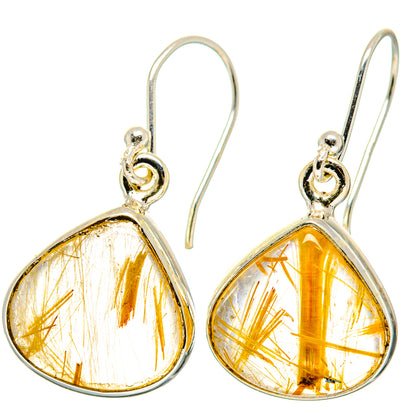 Rutilated Quartz Earrings handcrafted by Ana Silver Co - EARR422258