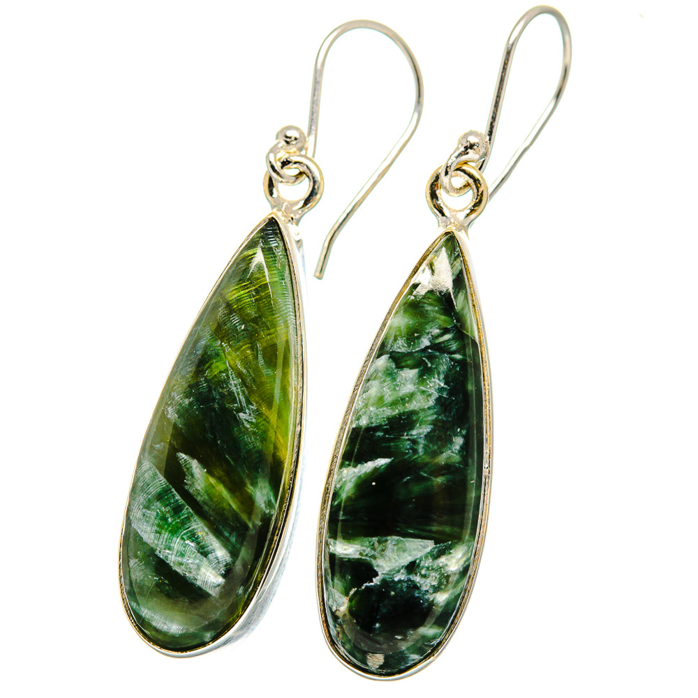 Seraphinite Earrings handcrafted by Ana Silver Co - EARR422259