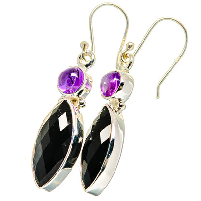 Black Onyx Earrings handcrafted by Ana Silver Co - EARR422264