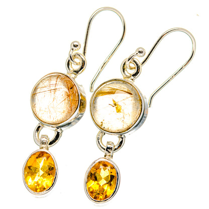 Rutilated Quartz Earrings handcrafted by Ana Silver Co - EARR422271