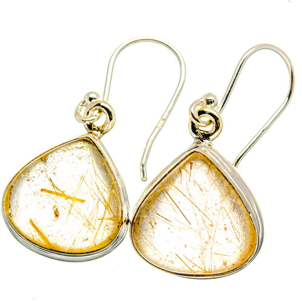 Rutilated Quartz Earrings handcrafted by Ana Silver Co - EARR422274