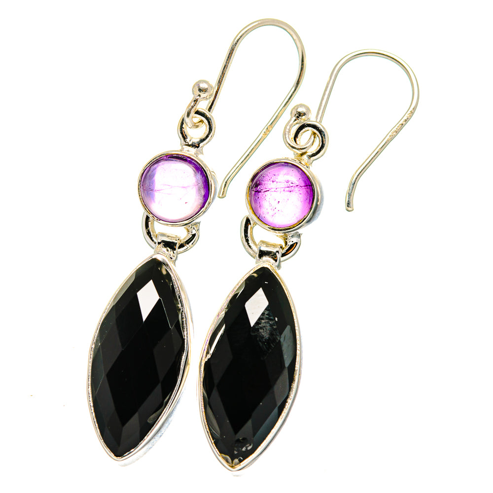 Black Onyx Earrings handcrafted by Ana Silver Co - EARR422277