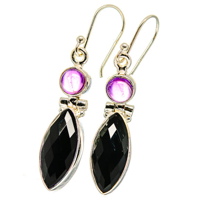 Black Onyx Earrings handcrafted by Ana Silver Co - EARR422280