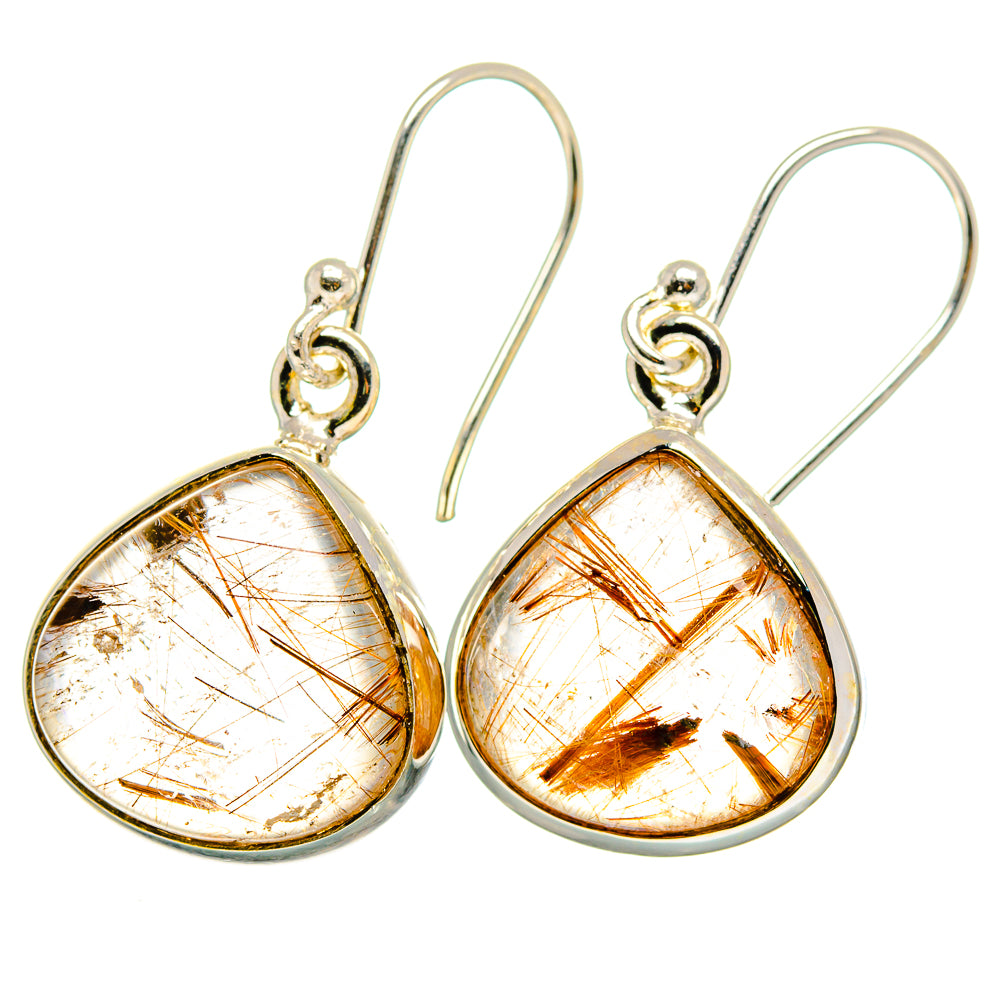 Rutilated Quartz Earrings handcrafted by Ana Silver Co - EARR422291