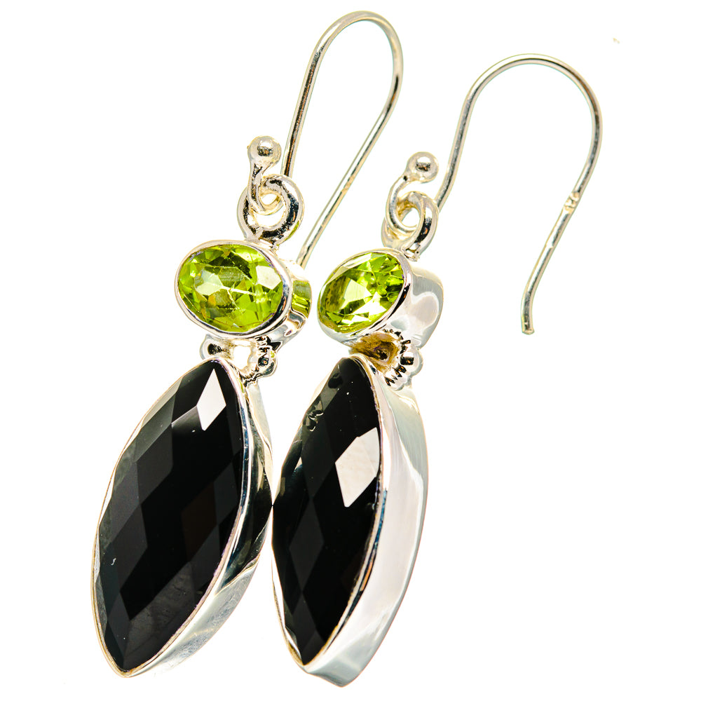 Black Onyx Earrings handcrafted by Ana Silver Co - EARR422292