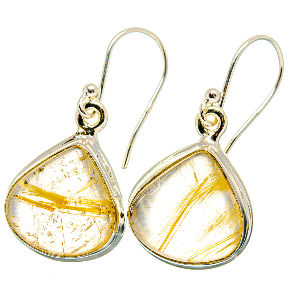 Rutilated Quartz Earrings handcrafted by Ana Silver Co - EARR422295
