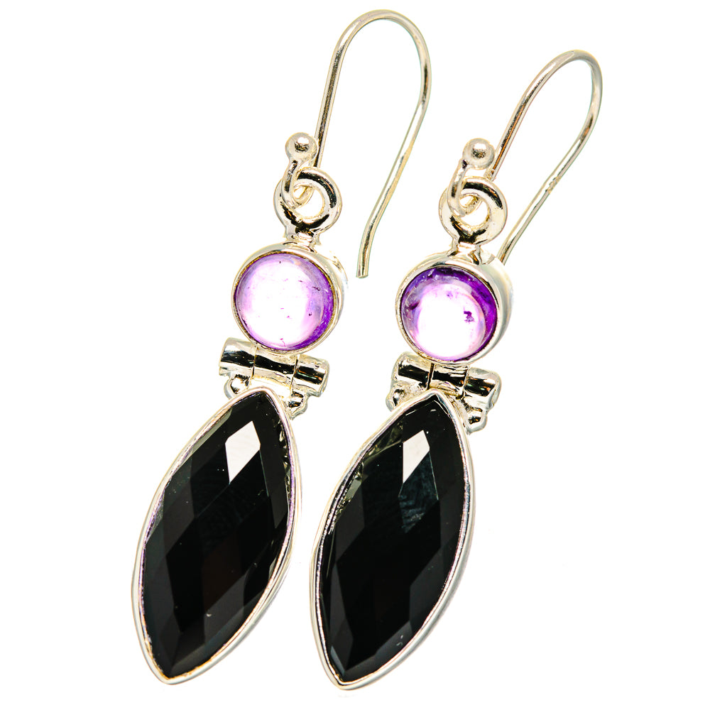 Black Onyx Earrings handcrafted by Ana Silver Co - EARR422301