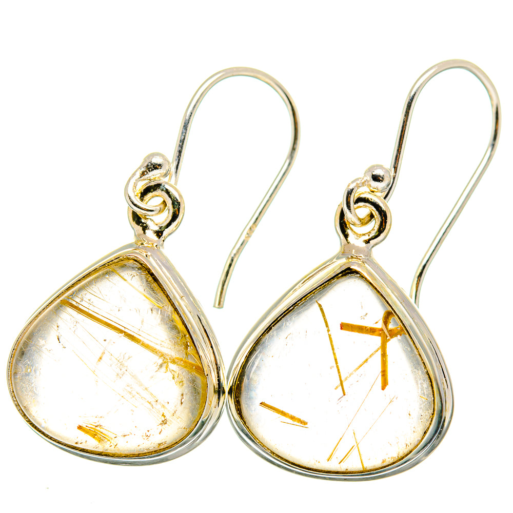 Rutilated Quartz Earrings handcrafted by Ana Silver Co - EARR422317