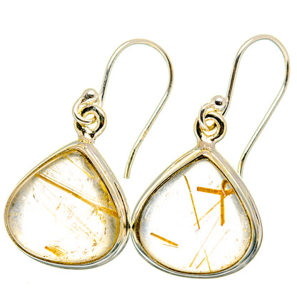 Rutilated Quartz Earrings handcrafted by Ana Silver Co - EARR422317