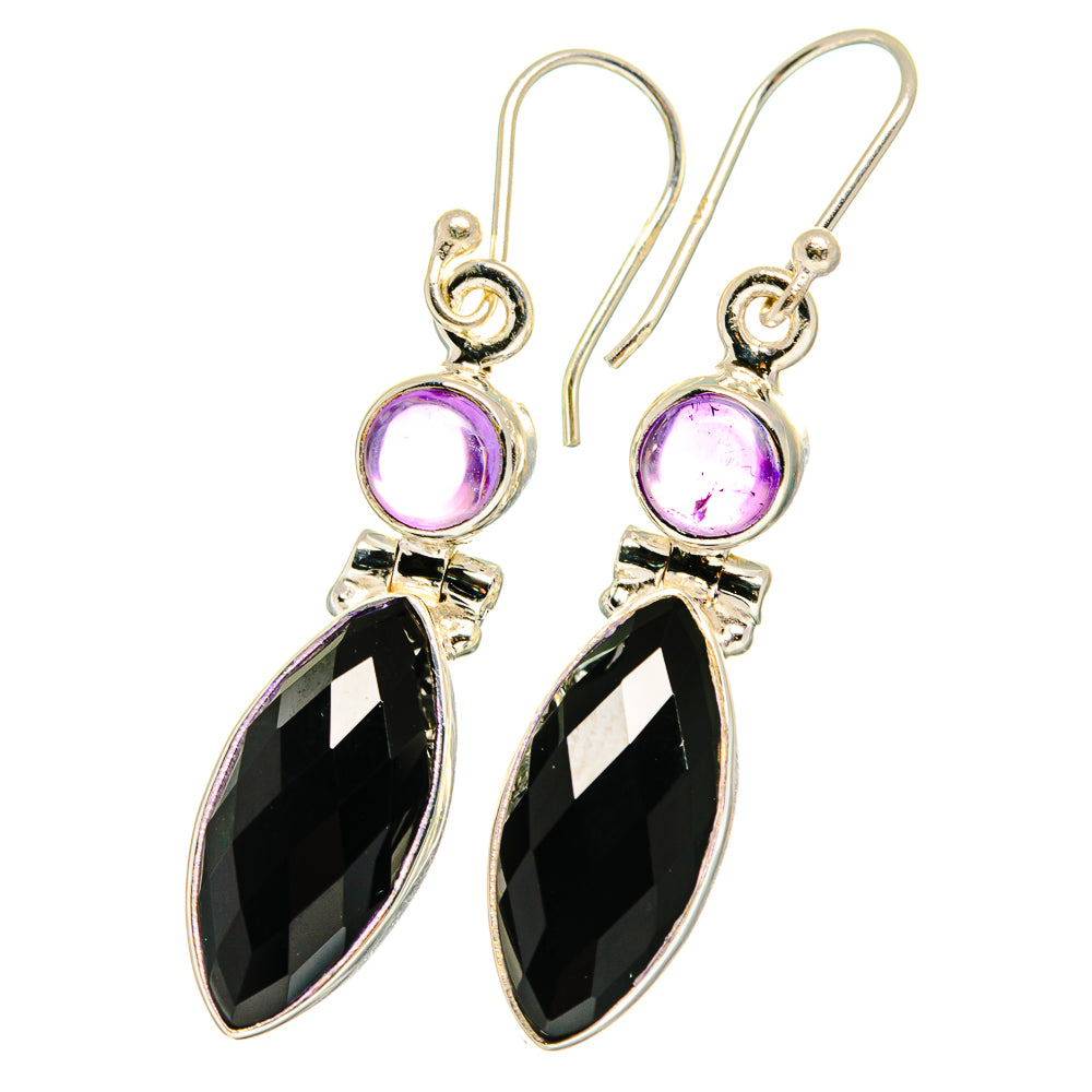 Black Onyx Earrings handcrafted by Ana Silver Co - EARR422328