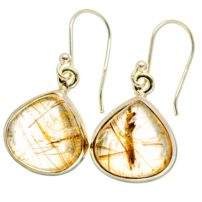 Rutilated Quartz Earrings handcrafted by Ana Silver Co - EARR422340