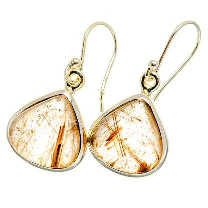 Rutilated Quartz Earrings handcrafted by Ana Silver Co - EARR422352