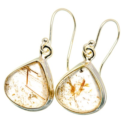 Rutilated Quartz Earrings handcrafted by Ana Silver Co - EARR422354
