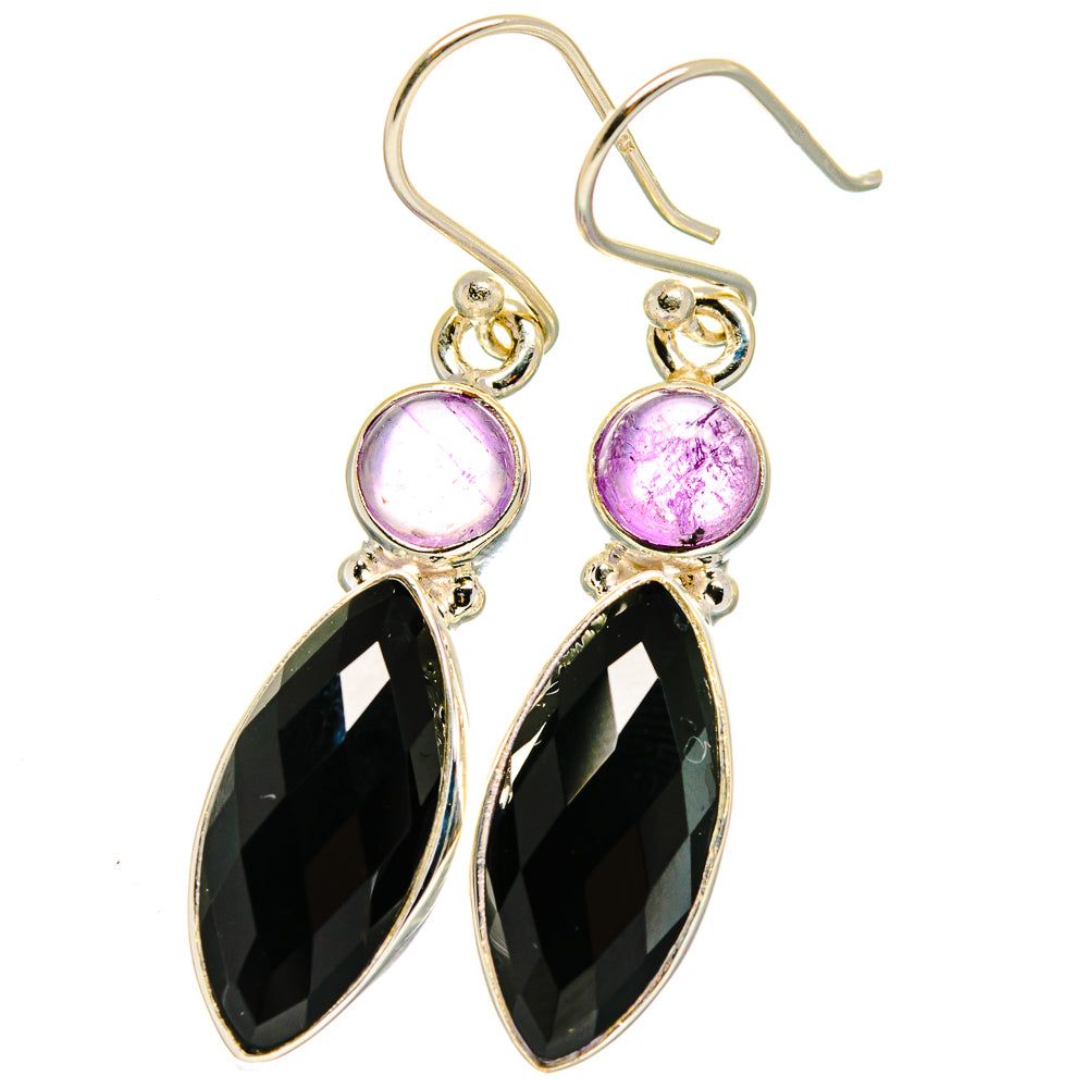 Black Onyx Earrings handcrafted by Ana Silver Co - EARR422355