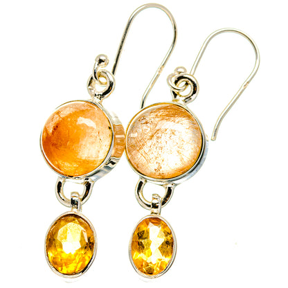 Rutilated Quartz Earrings handcrafted by Ana Silver Co - EARR422363