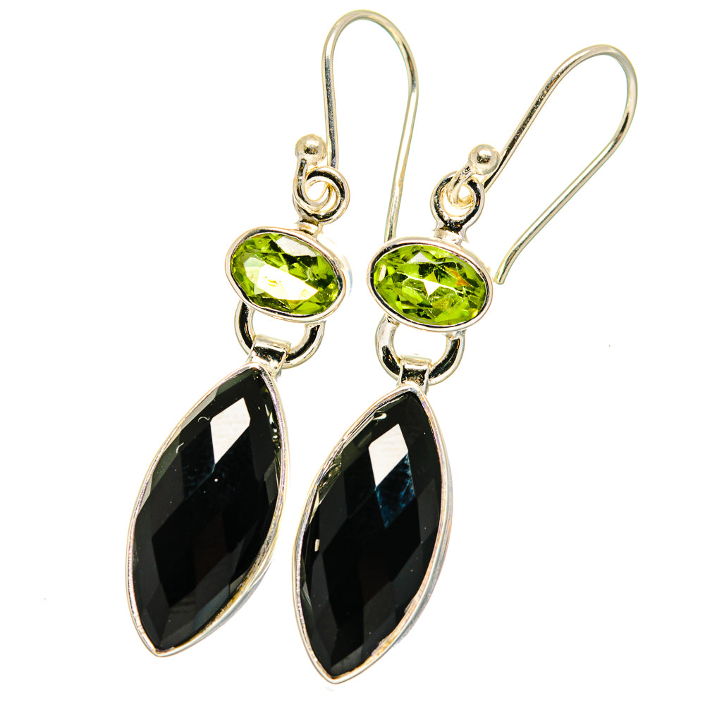 Black Onyx Earrings handcrafted by Ana Silver Co - EARR422367