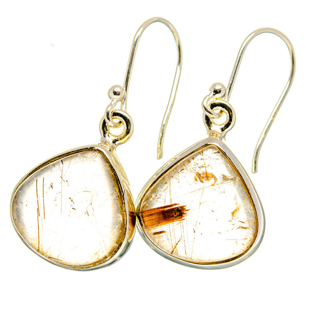 Rutilated Quartz Earrings handcrafted by Ana Silver Co - EARR422376