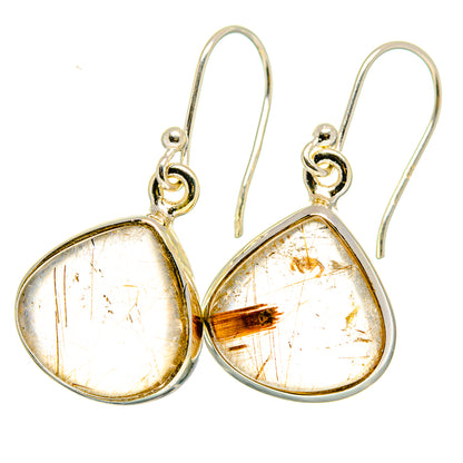 Rutilated Quartz Earrings handcrafted by Ana Silver Co - EARR422376