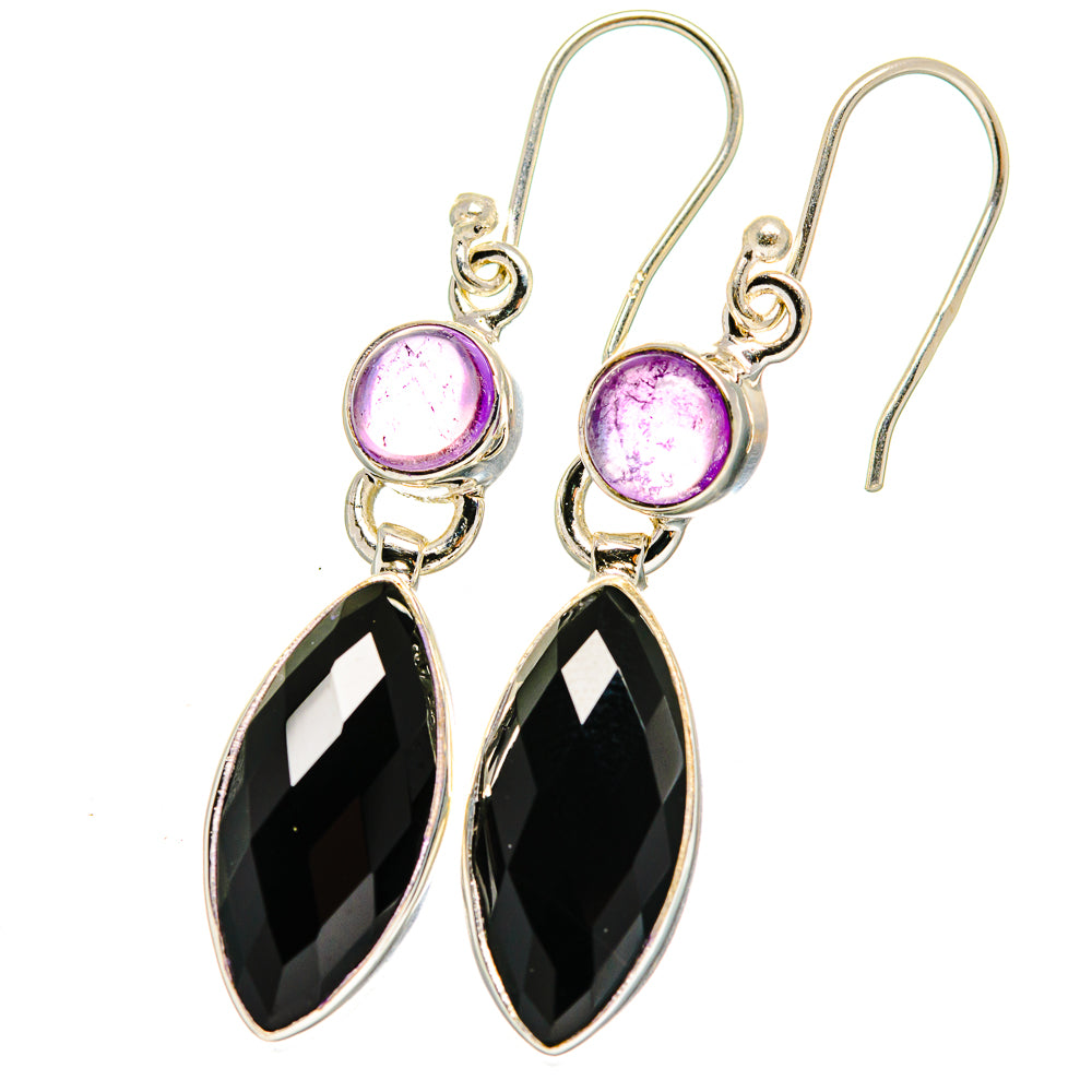 Black Onyx Earrings handcrafted by Ana Silver Co - EARR422379