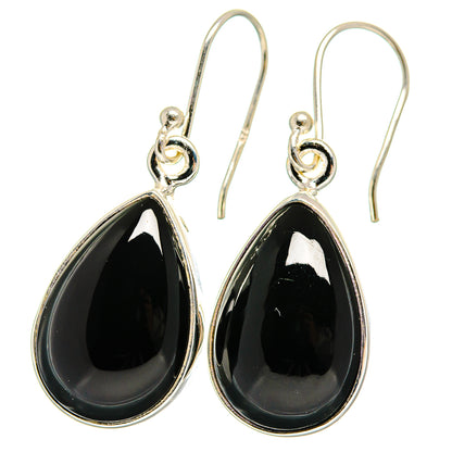 Black Onyx Earrings handcrafted by Ana Silver Co - EARR422381