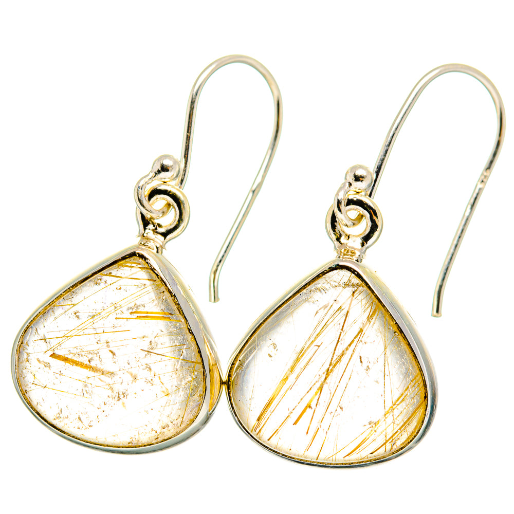 Rutilated Quartz Earrings handcrafted by Ana Silver Co - EARR422385