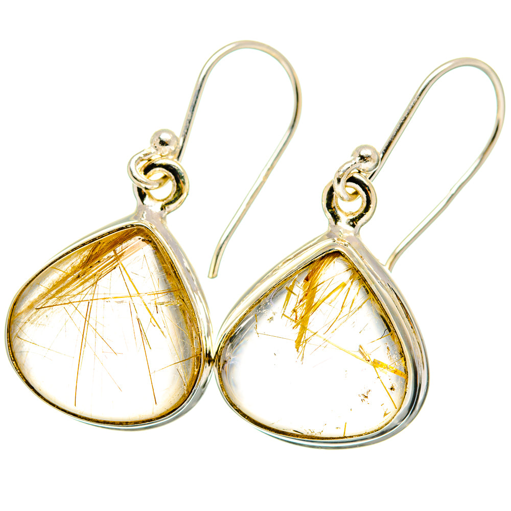 Rutilated Quartz Earrings handcrafted by Ana Silver Co - EARR422404
