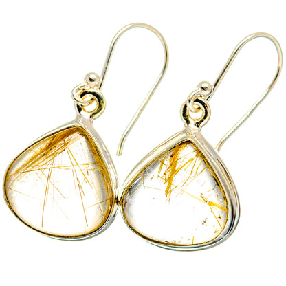 Rutilated Quartz Earrings handcrafted by Ana Silver Co - EARR422404