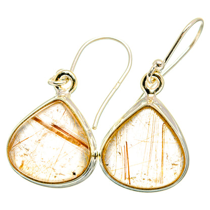 Rutilated Quartz Earrings handcrafted by Ana Silver Co - EARR422412