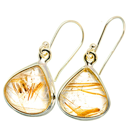 Rutilated Quartz Earrings handcrafted by Ana Silver Co - EARR422417