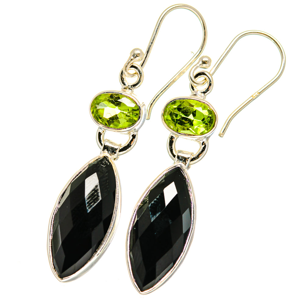 Black Onyx Earrings handcrafted by Ana Silver Co - EARR422420